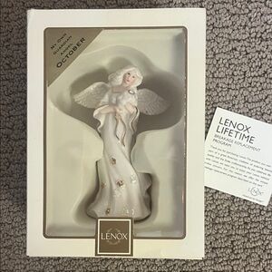 Lenox October Angel Figurine - Cream and Gold. GUARDIAN ANGEL